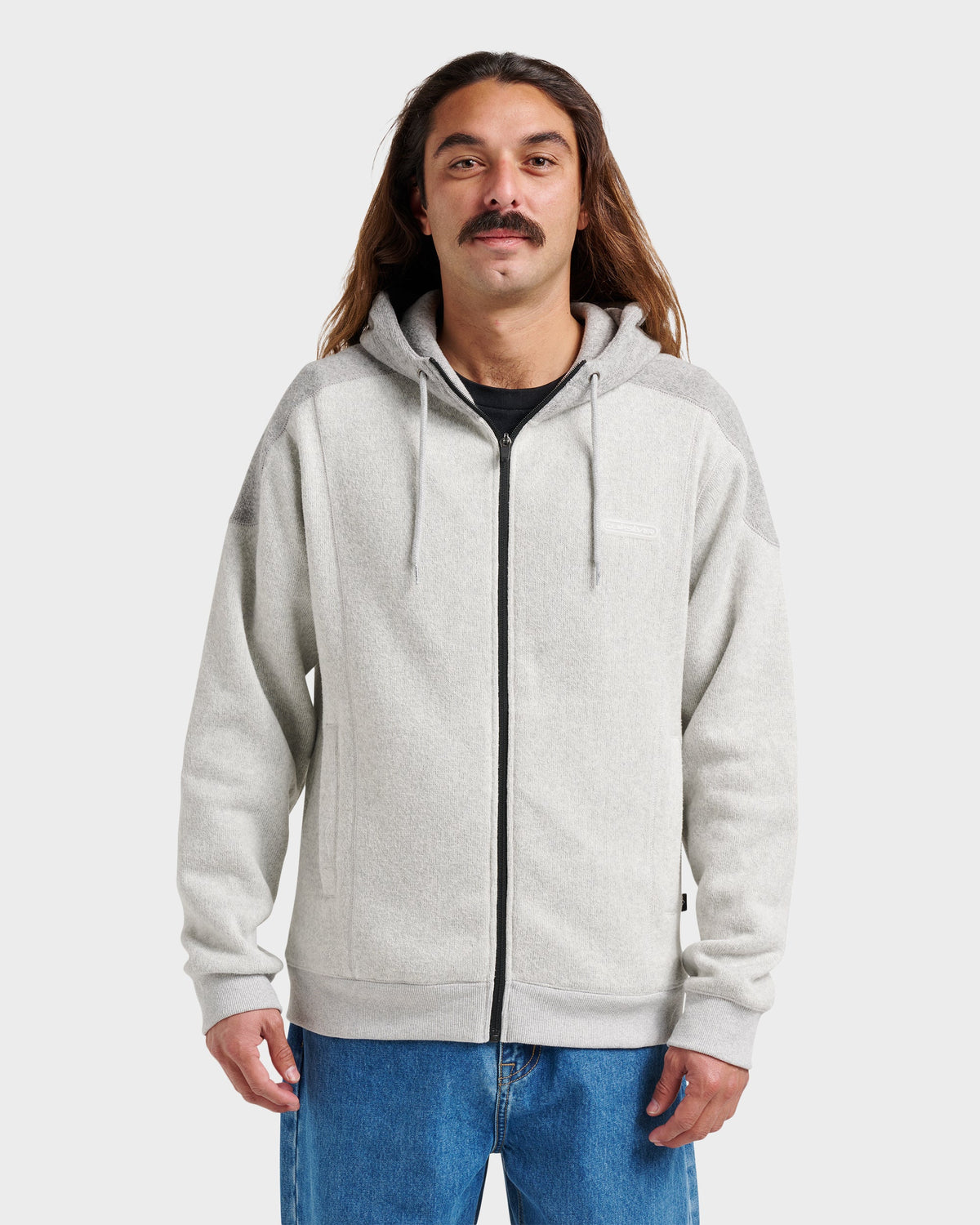 Quick Silver Classic | Keller Zip Hoodie - Light Gray Heather