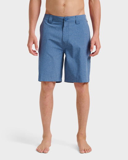 Quick Silver Recommended | Union Heather 20" Amphibian Hybrid Shorts - Indigo Mist